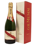 Шампанское Мумм Кордон Руж 0.75 л, (BOX), белое, брют Champagne Mumm Cordon Rouge
