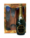 Игристое Вино Асти Мондоро 0.75 л, (Box + 2 бокала), белое, сладкое Fizzy Wine Mondoro Asti